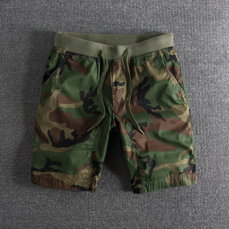 A camou color Cotton Personality Camouflage Stretch Waist Shorts Men's Casual Long Shorts a product from mensathletix the best Men athletic shorts Gym shorts Mens running shorts Crossfit shorts Sports shorts sports shorts for men gym shorts