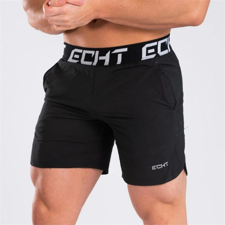 A man wearing black color Crazy Muscle Fitness Men's Quick-Drying Basketball Shorts a product from mensathletix the best Men athletic shorts Gym shorts Mens running shorts Crossfit shorts Sports shorts sports shorts for men gym shorts