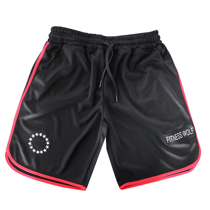 A man wearing black color Fitness Brothers Skull Personality Five-point Shorts a product from mensathletix the best Men athletic shorts Gym shorts Mens running shorts Crossfit shorts Sports shorts sports shorts for men gym shorts