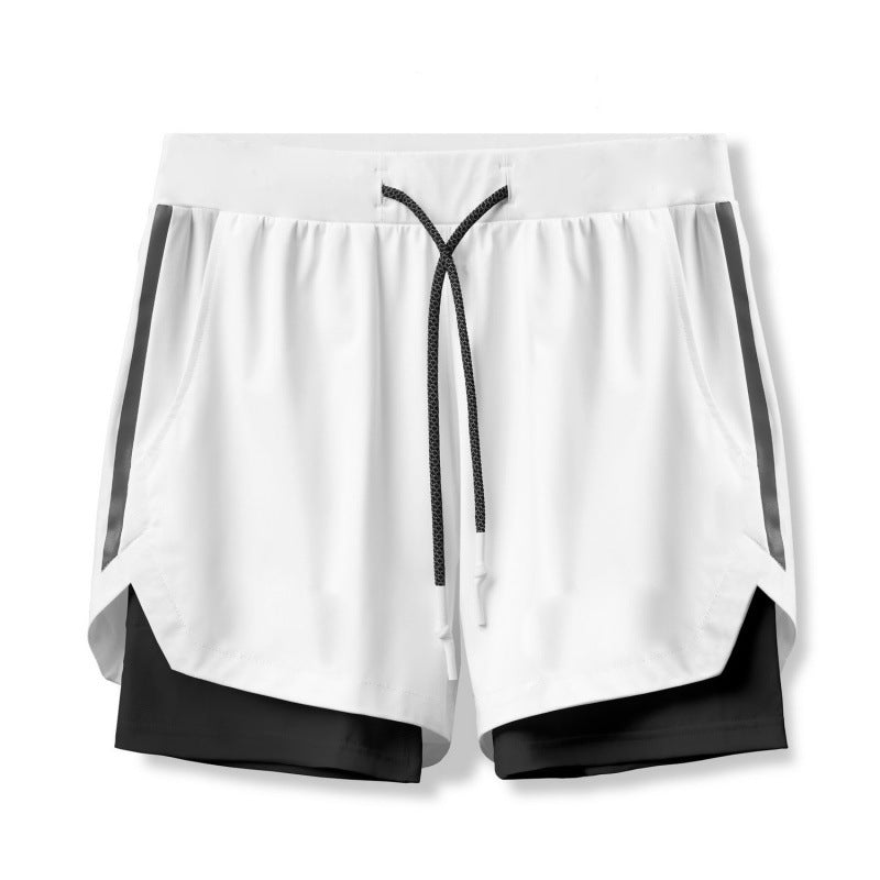 Men's Double Layer Anti-Bleeding Sports Shorts