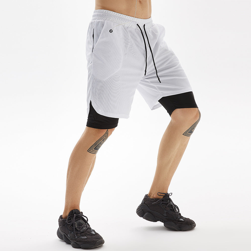 A man wearing white color ATHX CottonFit 5-Point Shorts a product from mensathletix the best Men athletic shorts Gym shorts Mens running shorts Crossfit shorts Sports shorts sports shorts for Men gym shorts