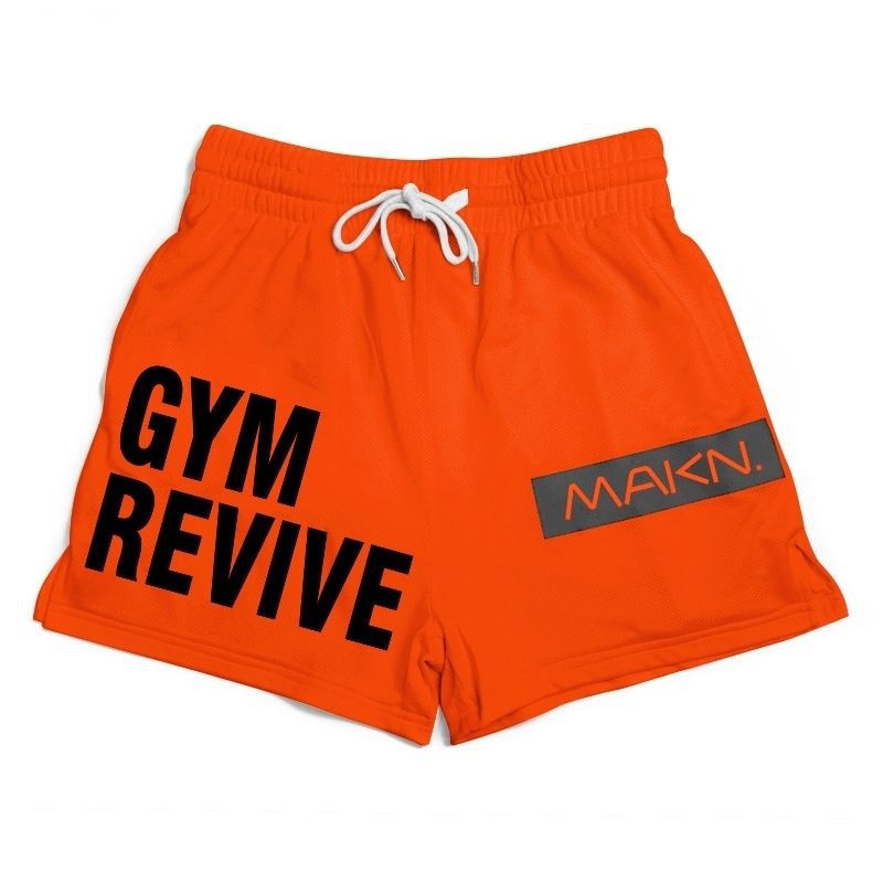 A orange color Fitness Men Shorts Mesh Breathable Multicolor Running a product from mensathletix the best Men athletic shorts Gym shorts Mens running shorts Crossfit shorts Sports shorts Vouri shorts Men gym shorts