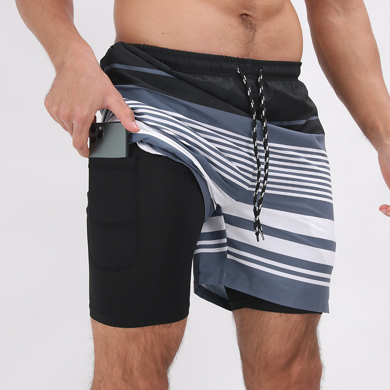 Layered Gradient Sport Shorts