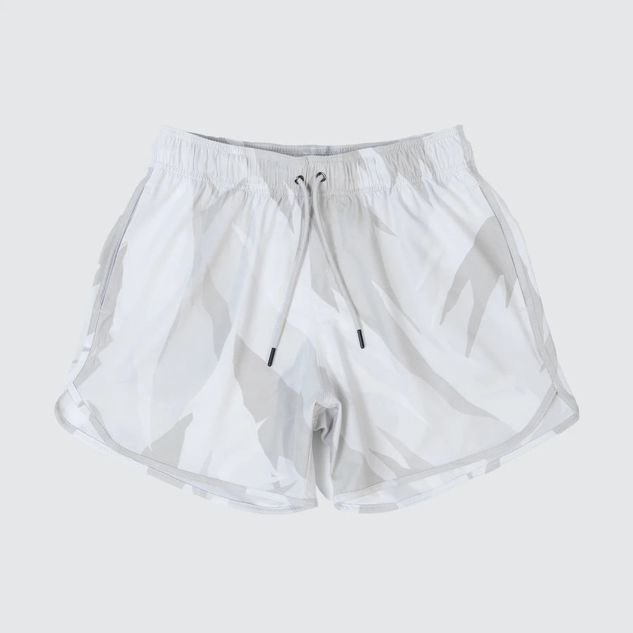 A white  camou color ATHX CamoRun Short a product from mensathletix the best Men athletic shorts Gym shorts Mens running shorts Crossfit shorts Sports shorts sports shorts for Men gym shorts