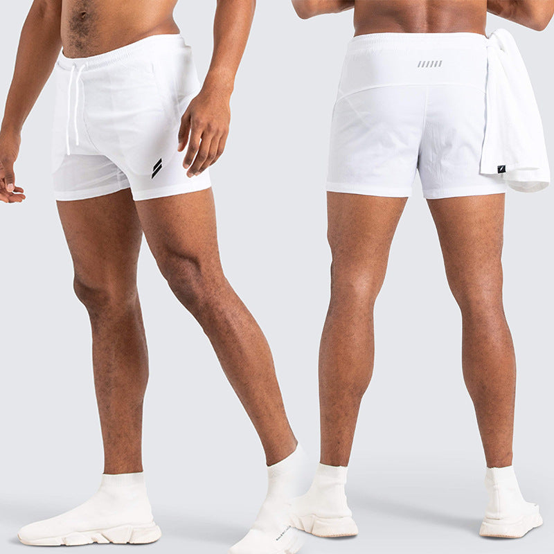 Men wearing white color ATHX New Running Shorts a product from mensathletix the best Men athletic shorts Gym shorts Mens running shorts Crossfit shorts Sports shorts sports shorts for men gym shorts